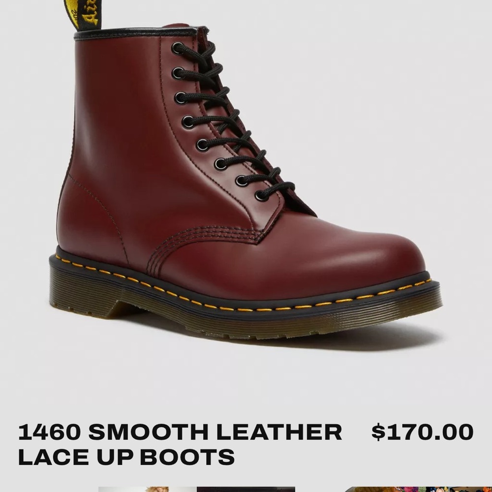 Dr. Martens 1460 Smooth Leather Lace Up Boots